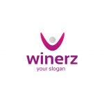 Winerz Logo – Abstract Purple and Grey Geometry